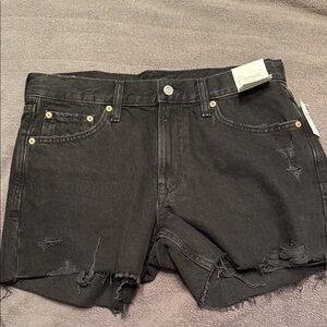 Gap Black Distressed Denim Shorts size 4